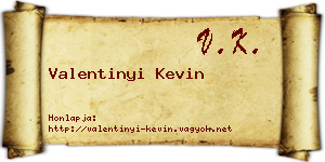 Valentinyi Kevin névjegykártya