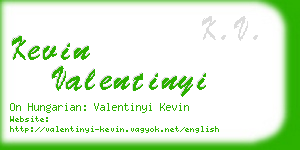 kevin valentinyi business card